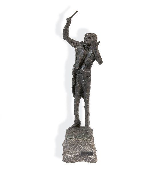Jits Bakker | Der Dirigent, Bronze, 41,0 x 15,0 cm, Unterzeichnet auf der Vorderseite der Basis