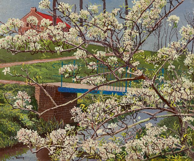 Herman Bieling | Blütenbaum, Öl auf Leinwand, 38,0 x 45,4 cm, Unterzeichnet l.u.