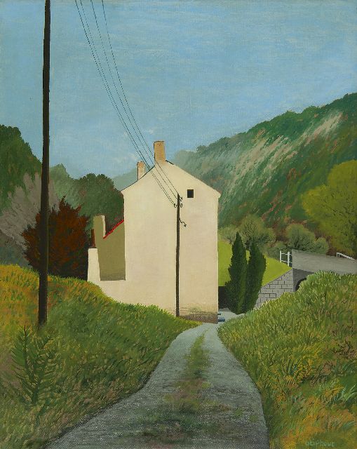 Theo Stiphout | Landschaft bei Neffe (Dinant), Öl auf Leinwand, 50,1 x 40,0 cm, Unterzeichnet r.u. und zu datieren um 1951