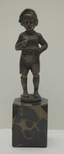 Duitse School   | Junge mit Mütze, Bronze 16,1 x 4,2 cm