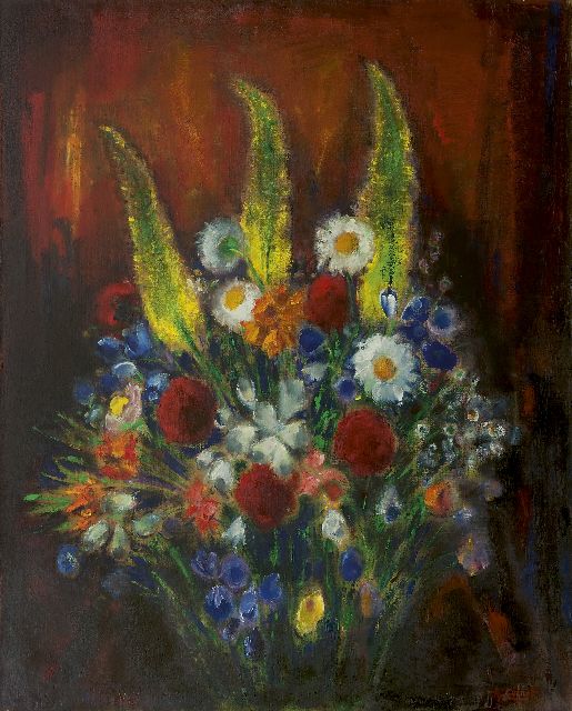Arnout Colnot | Flower still life, Öl auf Leinwand, 100,0 x 79,8 cm, signed l.r.