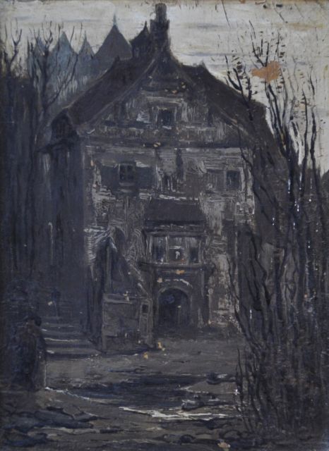 Goedvriend Th.F.  | Süddeutsche Stadtansicht, Öl auf Holz 27,0 x 19,7 cm