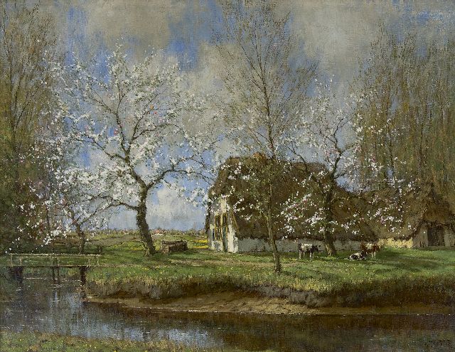 Arnold Marc Gorter | Frühling in Holland, Öl auf Leinwand, 71,9 x 91,8 cm, Unterzeichnet u.r.