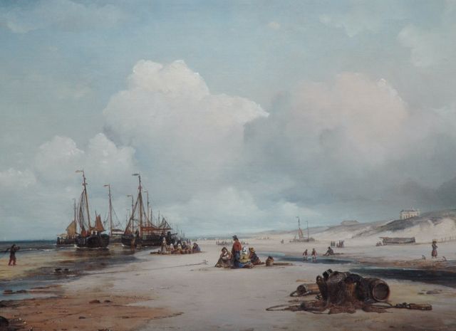 Pleijsier A.  | Der langersehnte Fischzug, Öl auf Leinwand 54,7 x 75,0 cm, Unterzeichnet r.u. und datiert 1840