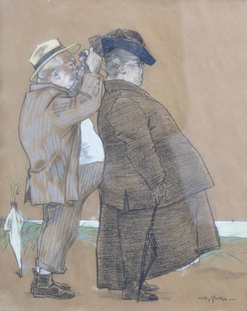 Sluiter J.W.  | Mal mit anfassen, Pastell auf Papier 38,7 x 31,6 cm, Unterzeichnet u.r.