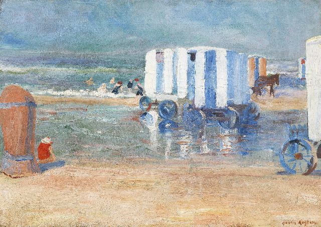 Harrie Kuijten | Am Strand, Öl auf Leinwand, 38,4 x 54,6 cm, Unterzeichnet u.r. und zu datieren 1917