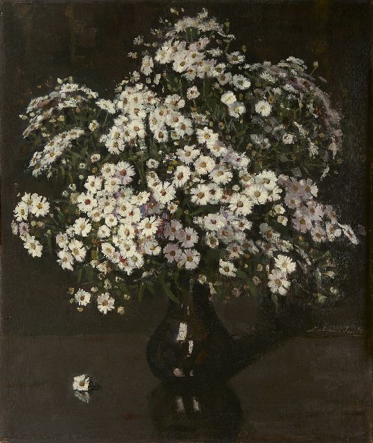 Lucie van Dam van Isselt | Herbst-Chrysanthemen, Öl auf Holz, 75,4 x 63,2 cm, Unterzeichnet u.r. und zu datieren um 1930-1935