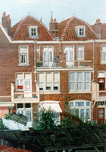 Arend Hendriks | Houses, The Hague, Öl auf Leinwand, 63,5 x 45,3 cm, signed l.r.
