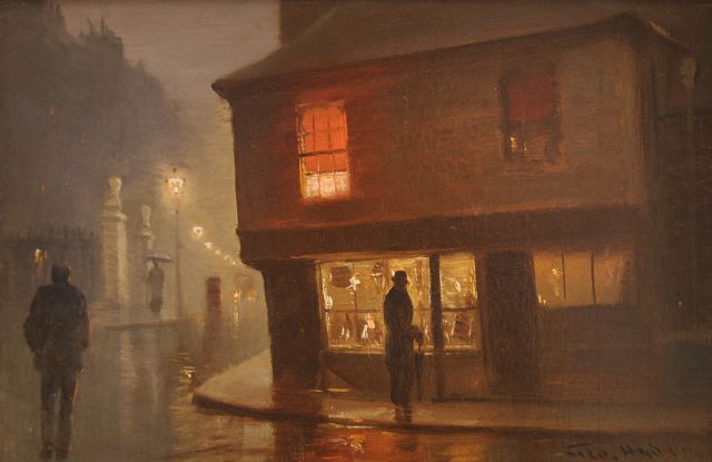 Hyde-Pownall G.  | The Old Curiosity Shop,Portsmouth Street,  Londen, 15,2 x 23,2 cm, signed l.r. and on the reverse