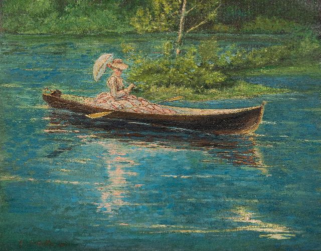 G.F. Schultz | Sommerliche Fahrt auf dem See, Öl auf Leinwand, 38,0 x 46,0 cm, Unterzeichnet u.l. und datiert '30