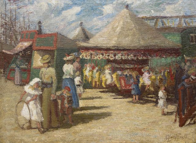 Alfons Proost | Auf dem Jahrmarkt, Öl auf Leinwand, 59,5 x 79,9 cm, Unterzeichnet u.r. und zu datieren um. 1905-1906