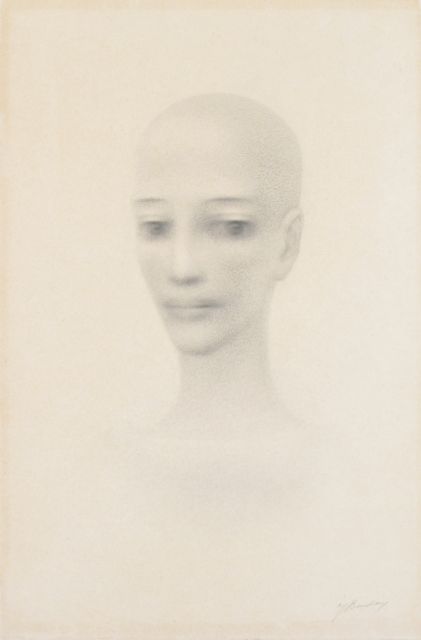Jacob Bendien | Porträt einer junger Frau, Zeichnung auf Papier, 44,0 x 29,0 cm