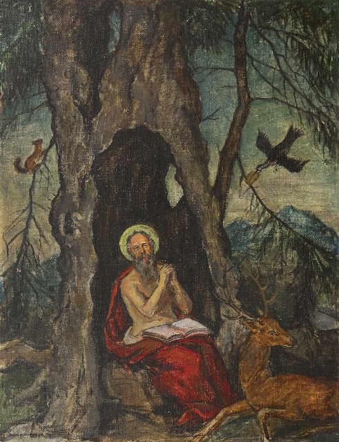Max Rimböck | Darstellung des Heiligen Elias, Öl auf Leinwand, 53,1 x 41,1 cm, Unterzeichnet u.l. und datiert '34