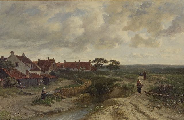 Salomon Verveer | Häuser in den Scheveninger Dünen, Öl auf Leinwand, 39,0 x 61,0 cm, Unterzeichnet u.r. und datiert '71