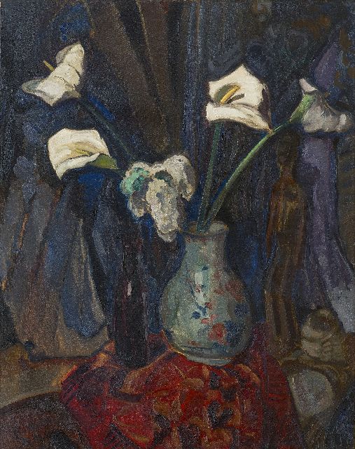 Dirk Filarski | Arum in einer Vase, Öl auf Leinwand, 100,5 x 80,2 cm, Unterzeichnet u.l. und zu datieren ca. 1918-1922