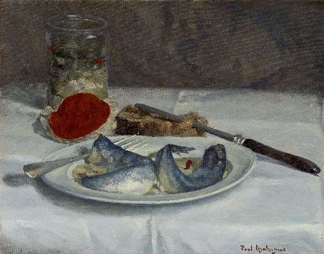 Paul Arntzenius | Stilleben mit Heringen, Öl auf Leinwand, 31,4 x 39,2 cm, Unterzeichnet u.r.