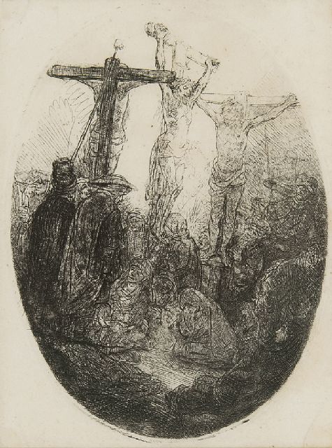 Rembrandt | Der gekreuzigte Christ, Radierung, 13,3 x 10,4 cm