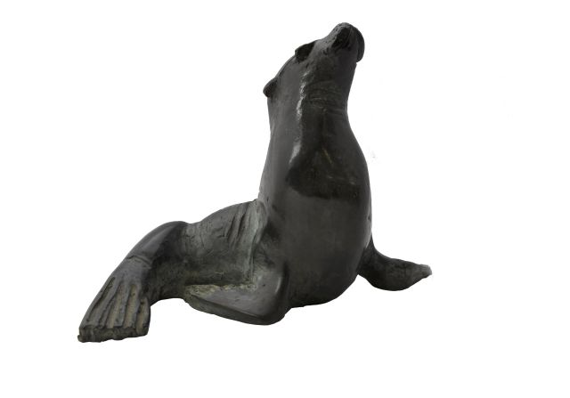 Hetty Heyster | Seelöwe, Bronze, 12,0 x 20,0 cm, Unterzeichnet mit Monogramm auf Rand