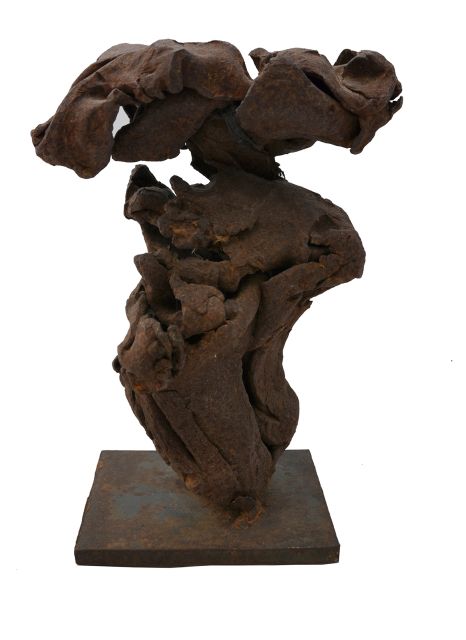 Niermeijer Th.  | eiserne Skulptur, Oxidiertes Stahl 22,0 x 13,0 cm