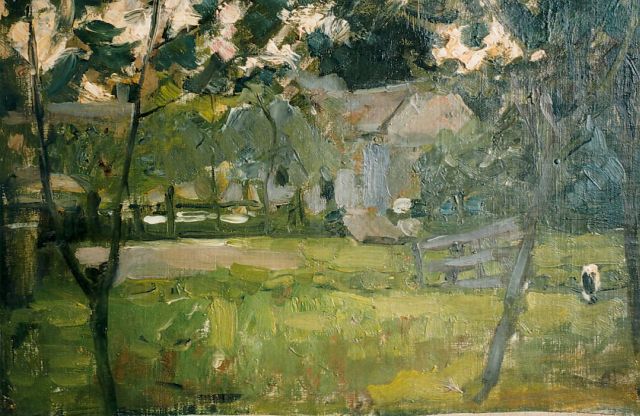 Piet Mondriaan | A yard, Öl auf Leinwand, 30,8 x 44,0 cm