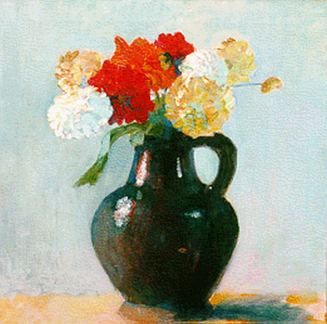 George Hogerwaard | A flower still life, Öl auf Leinwand, 65,0 x 60,0 cm, signed l.r.