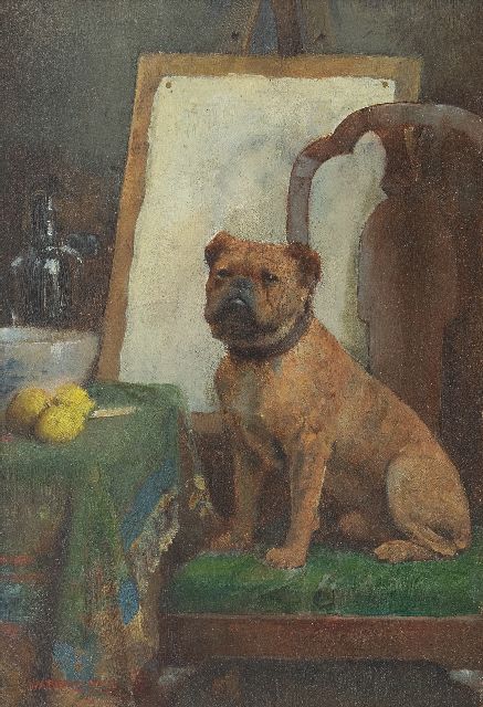 Breakspeare W.A.  | Der Hund des Malers, Öl auf Holz 25,0 x 17,2 cm, Unterzeichnet u.l.