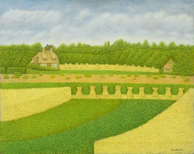 Sal Meijer | Landhaus bei Blaricum, Öl auf Tafel, 40,0 x 49,9 cm, Unterzeichnet u.r.