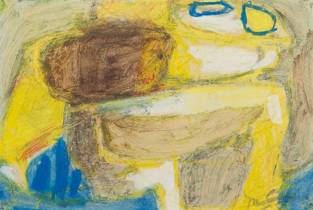 Jaap Nanninga | Komposition, Pastell und Gouache auf Holzfaser, 31,2 x 46,2 cm, Unterzeichnet u.r.