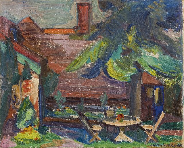 Matthieu Wiegman | Garten, Öl auf Leinwand, 22,0 x 27,0 cm, Unterzeichnet u.r.