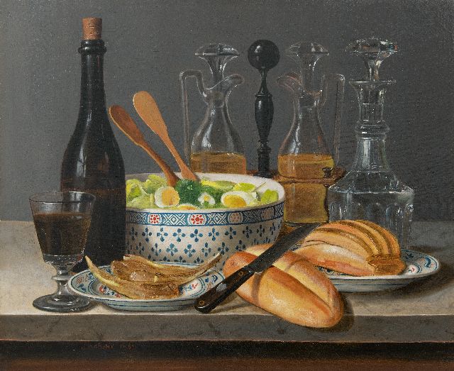 Gabriel Germain Joncherie | Le déjeuner, Öl auf Leinwand auf Tafel, 50,2 x 61,0 cm, Unterzeichnet u.l. und datiert 1843