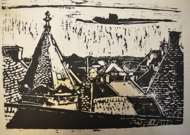Herman Kruyder | Stadtbild Zuid-Limburg, Druck auf Papier, 16,3 x 22,5 cm