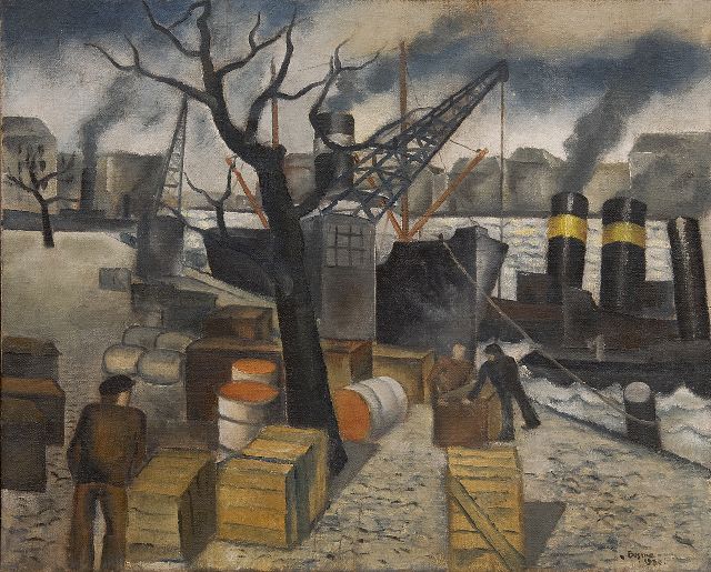 Wim Bosma | Im Hafen, Öl auf Leinwand, 45,2 x 55,4 cm, Unterzeichnet u.r. und datiert 1930