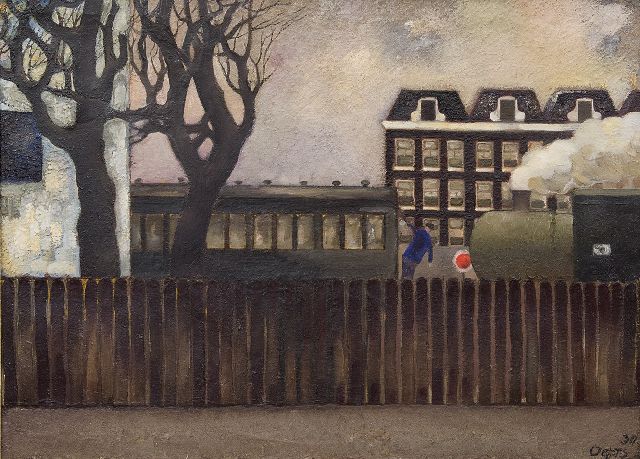 Wim Oepts | Die Spoorbaanstraat in Amsterdam, Öl auf Leinwand, 43,1 x 58,8 cm, Unterzeichnet u.r. und datiert '30