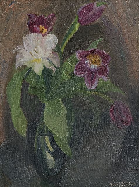 Harrie Kuijten | Tulpen, Öl auf Leinwand, 50,1 x 36,3 cm, Unterzeichnet u.r.