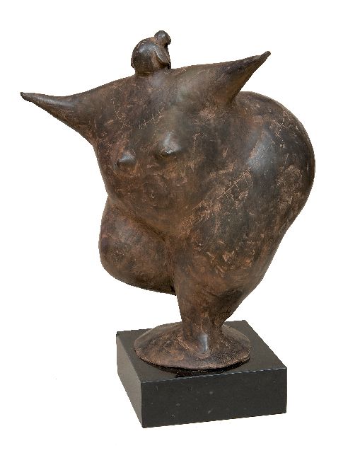 Evert van Hemert | Gerda, Patinierte Bronze, 27,0 x 23,0 cm, Unterzeichnet mit Monogramm auf Hinterseite Basis und zu datieren 2012