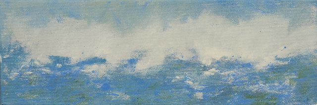 Evert van Hemert | Seascape, Acryl auf Leinwand, 20,0 x 60,0 cm, Unterzeichnet u.r.