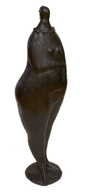 Hemert E. van | Krägelchen, Patinierte Bronze 81,0 x 23,0 cm, Unterzeichnet mit Monogramm auf Hinterseite der Basis und zu datieren 2010