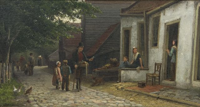 Piet Schipperus | Der Hausierer, Öl auf Leinwand, 31,7 x 58,0 cm, Unterzeichnet u.l.