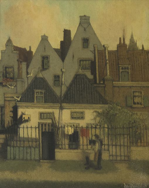 Henri van Daalhoff | Stadtansicht, Öl auf Tafel, 40,3 x 32,1 cm, Unterzeichnet u.r.