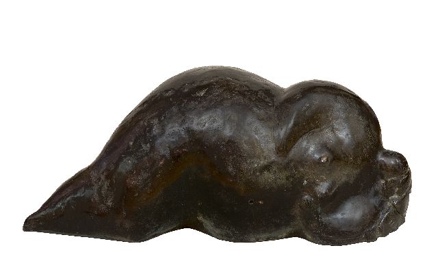 Evert van Hemert | Lazy Sunday afternoon, Patinierte Bronze, 21,0 cm, Unterzeichnet Auf dem Wirbel und zu datieren 2000