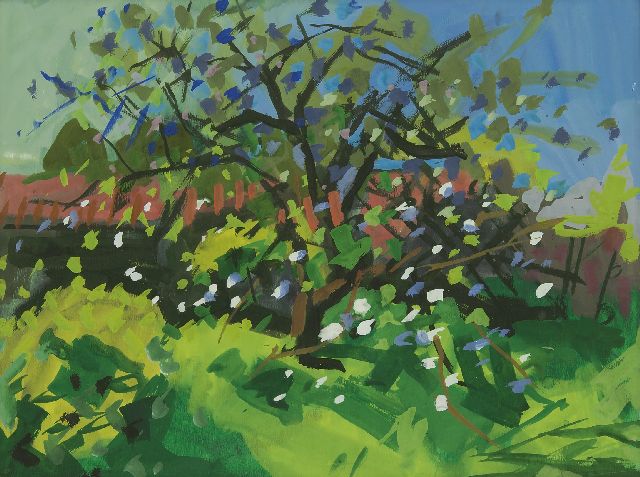 Jan van der Zee | Blühender Baum, Gouache auf Papier, 52,0 x 71,3 cm
