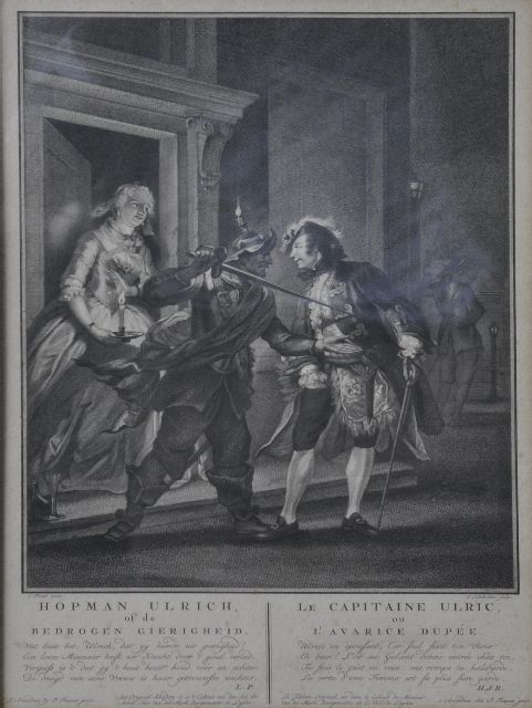 Jacob Houbraken | Hauptmann Ulrich, Stich auf Papier, 27,5 x 38,5 cm