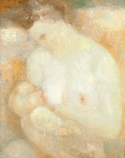 Toon Kelder | Mutter stillt ihr Kind, Öl auf Leinwand, 68,5 x 54,2 cm, Unterzeichnet l.o. (zweimal)