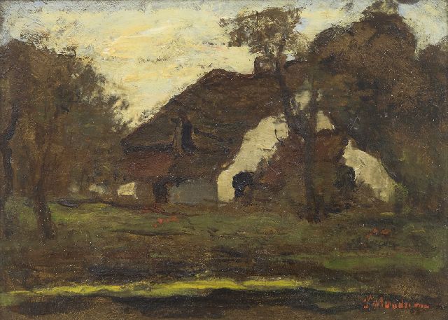 Frits Mondriaan | Bauernhof, Öl auf Tafel, 18,0 x 24,2 cm, Unterzeichnet u.r.