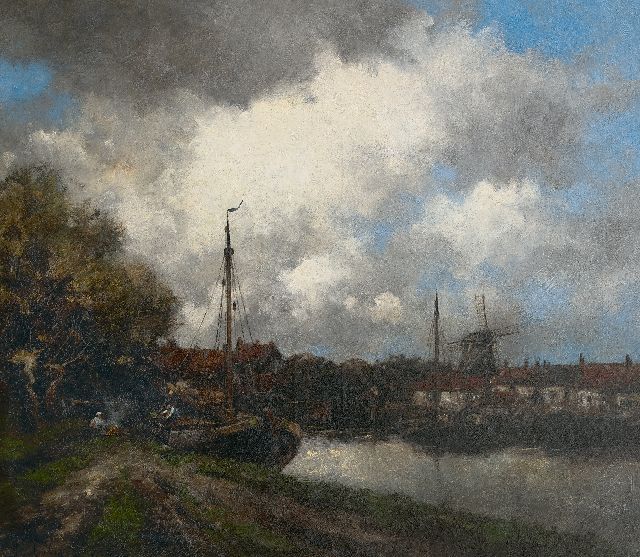 Hermanus Koekkoek jr. | An der Vecht, Öl auf Leinwand, 75,0 x 86,0 cm, Unterzeichnet l.u. mit Pseudonym 'Jan van Couver'