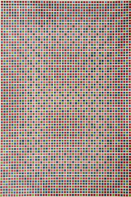 Ende J. van den | Kleurstructuur S (12) '70, lacquer on panel 146,5 x 98,6 cm, Unterzeichnet im Verso und datiert '70