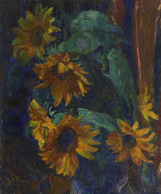Jan Altink | Sonnenblumen, Öl auf Leinwand, 56,5 x 46,5 cm, Unterzeichnet u.l.
