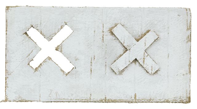 Zangs H.  | Rechenzeichen, Gemischte Technik auf Holzfaser 19,2 x 37,5 cm, Unterzeichnet u.l. und 70er Jahre