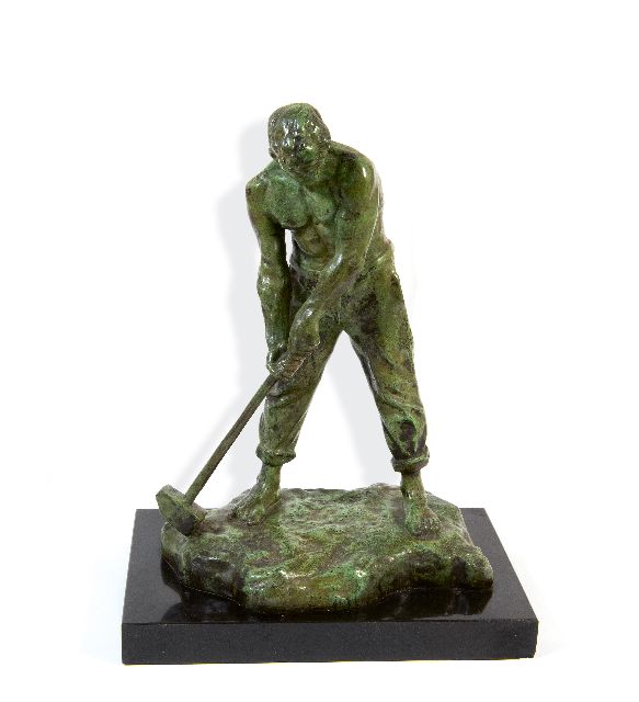 Victor Demanet | Der Steinmetz, Bronze, 46,0 x 30,0 cm, Unterzeichnet in der Basis