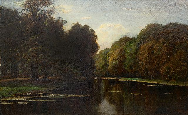 Frits Mondriaan | Teich im Haagse Bos, Öl auf Leinwand, 61,8 x 97,3 cm, Unterzeichnet u.r.